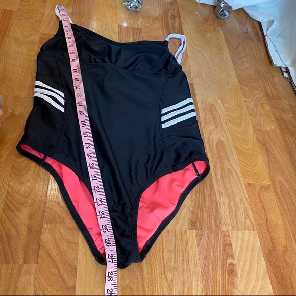 Adidas One Piece 3 Stripe Swimsuit Bathing Suit - Picture 14 of 14